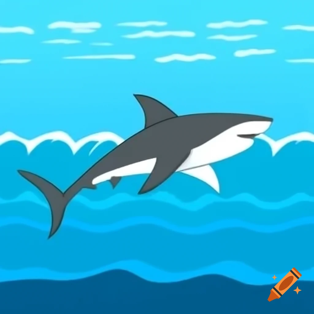 Shark swimming in the ocean