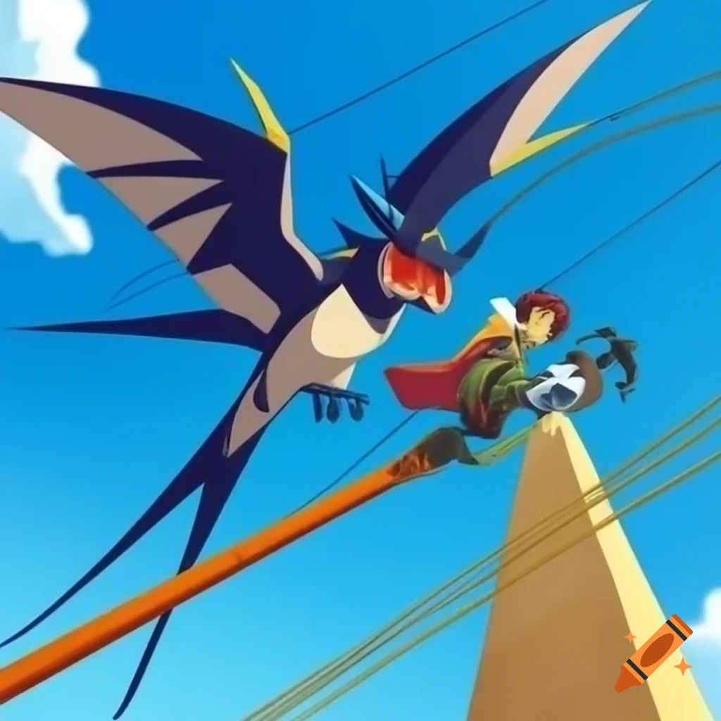 Dragons attacking electric pylon