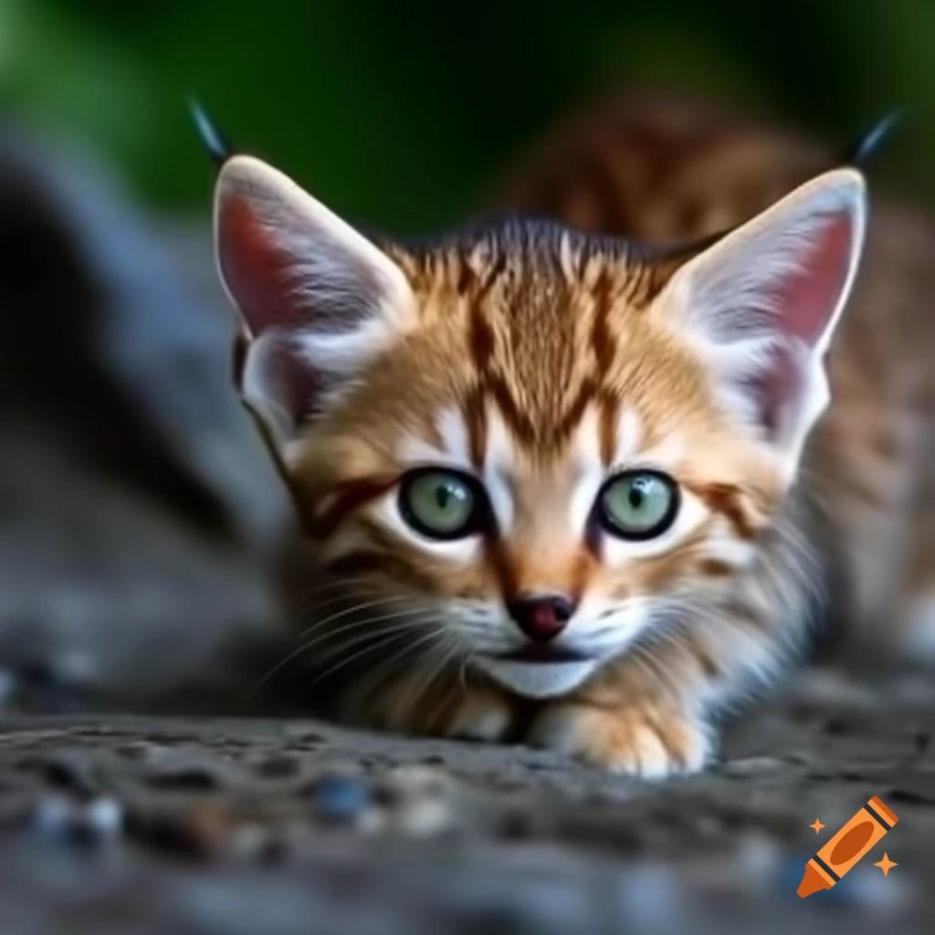 Short-haired red mackerel ghost-tabby female kitten with minimal white spotting