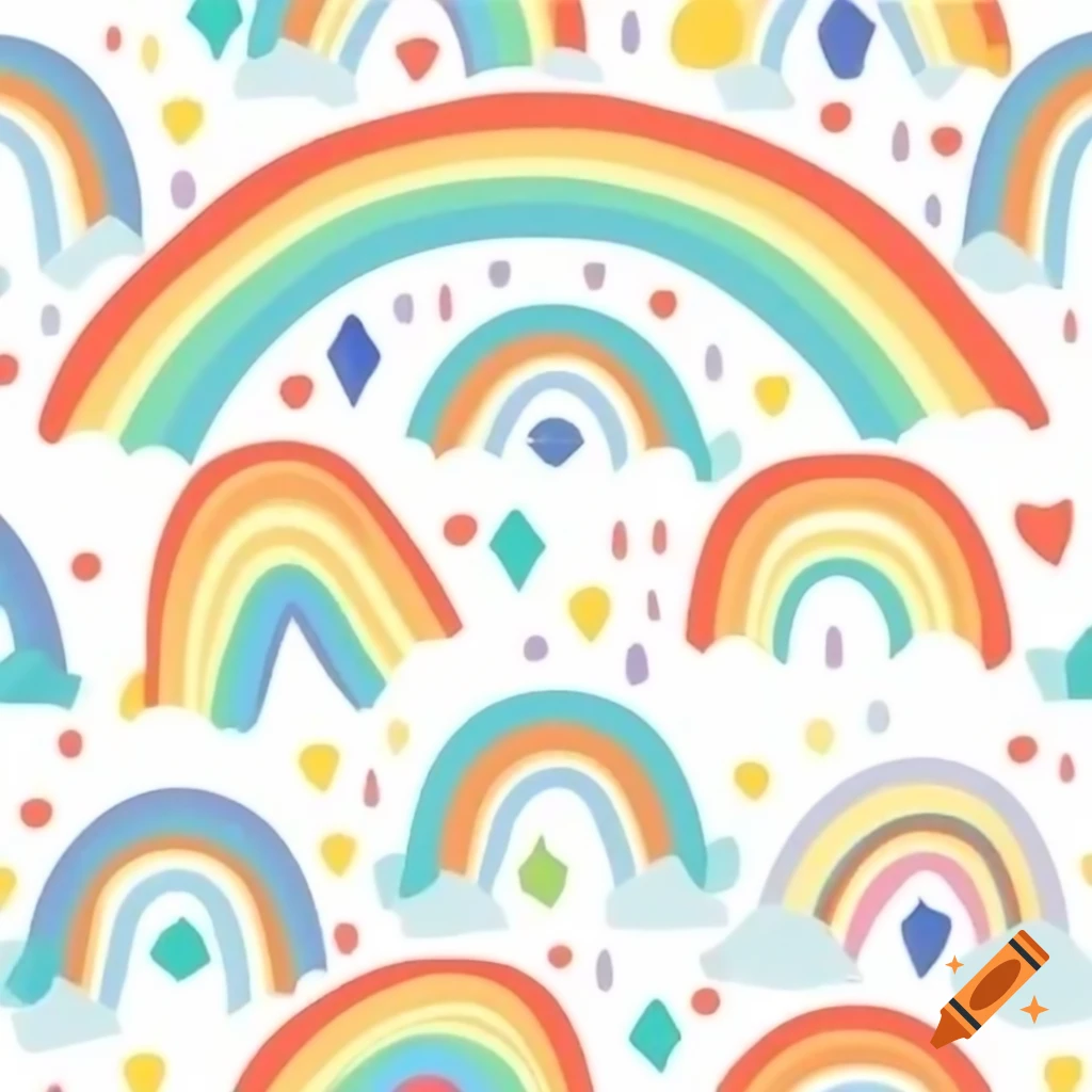Rainbow illustration with name Carly underneath