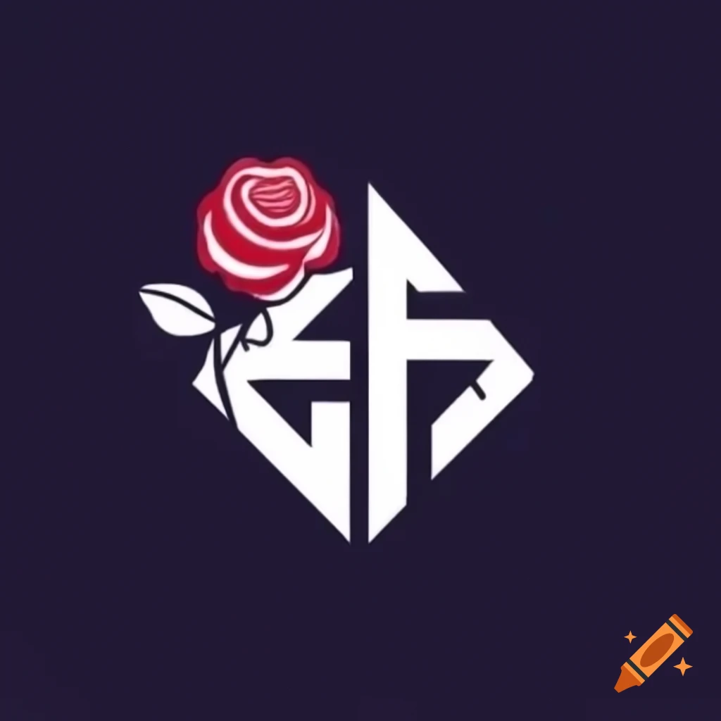 Ashen colored rose logo with letters A and R