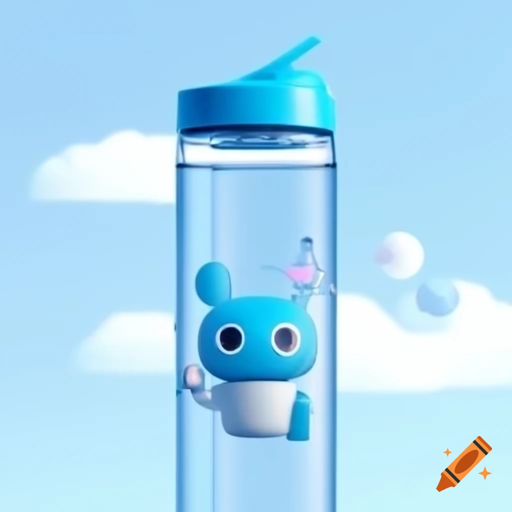 Hydro buddy app featuring cute robot reminding to drink water