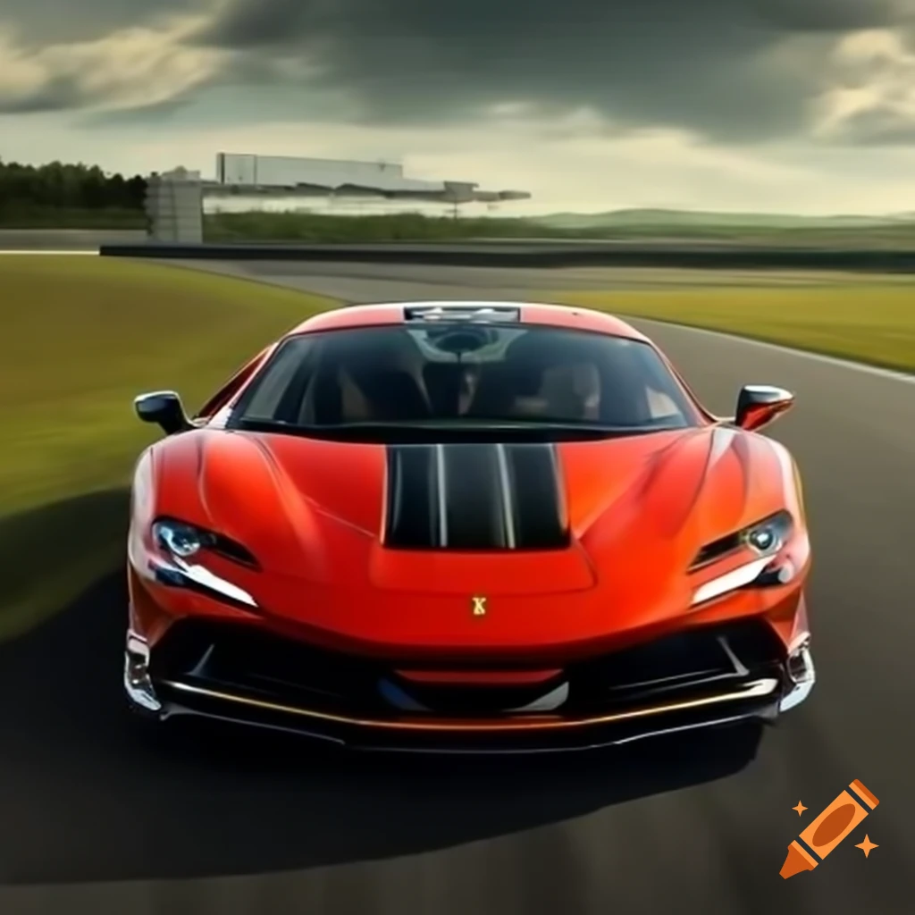 Ferrari SF90 and Lamborghini Huracan STO combined in vibrant racing colors