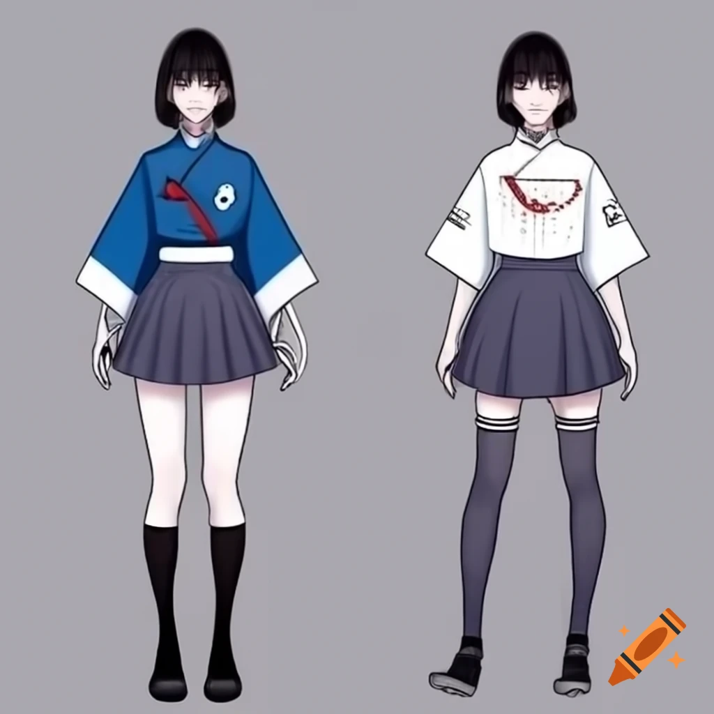 Contemporary fashion outfit merging East Asian elements with streetwear, inspired by kimono and cheongsam