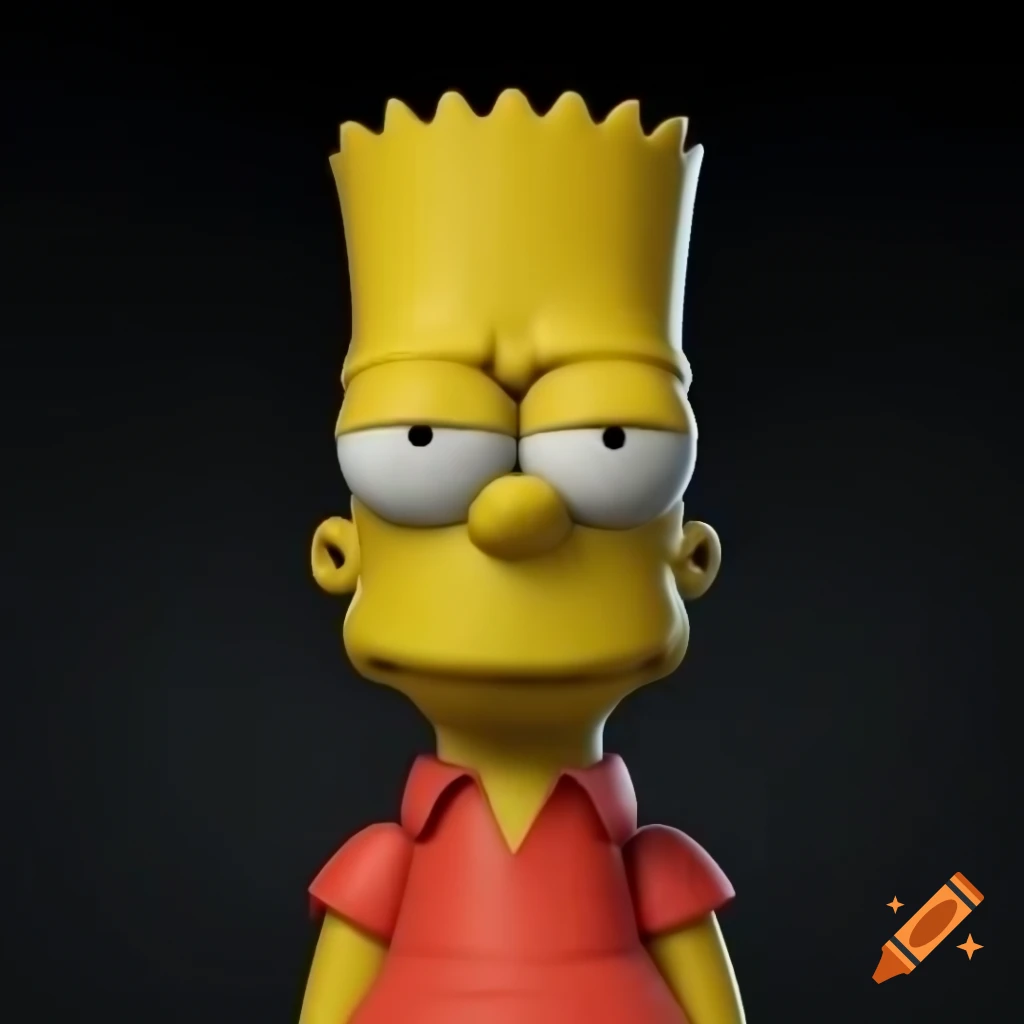Bart Simpson in retro GTA-style with PlayStation 1 graphics