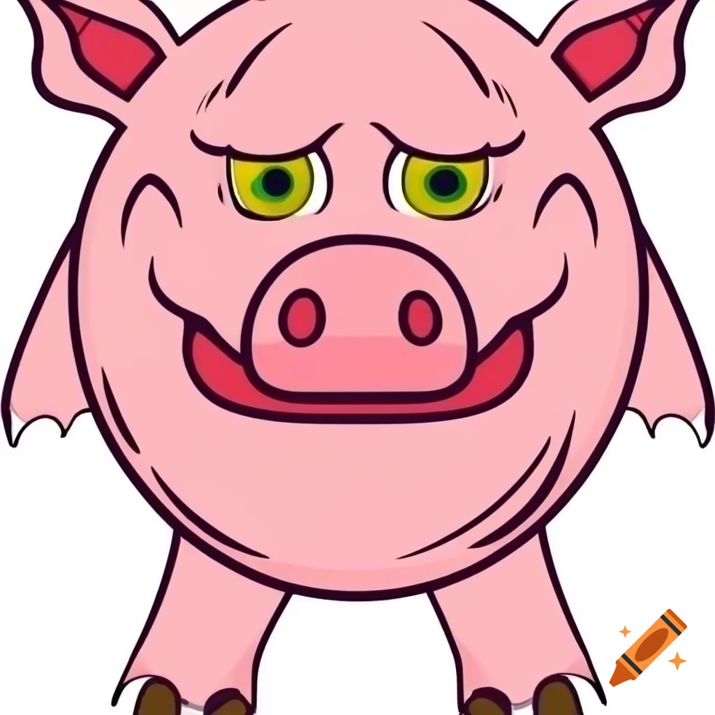 Concept of a pig monster