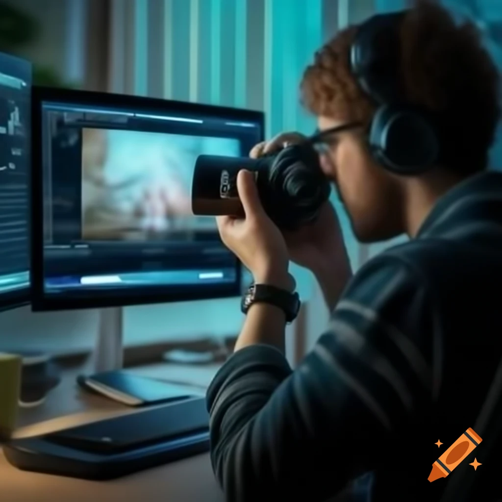 Person editing photograph on computer