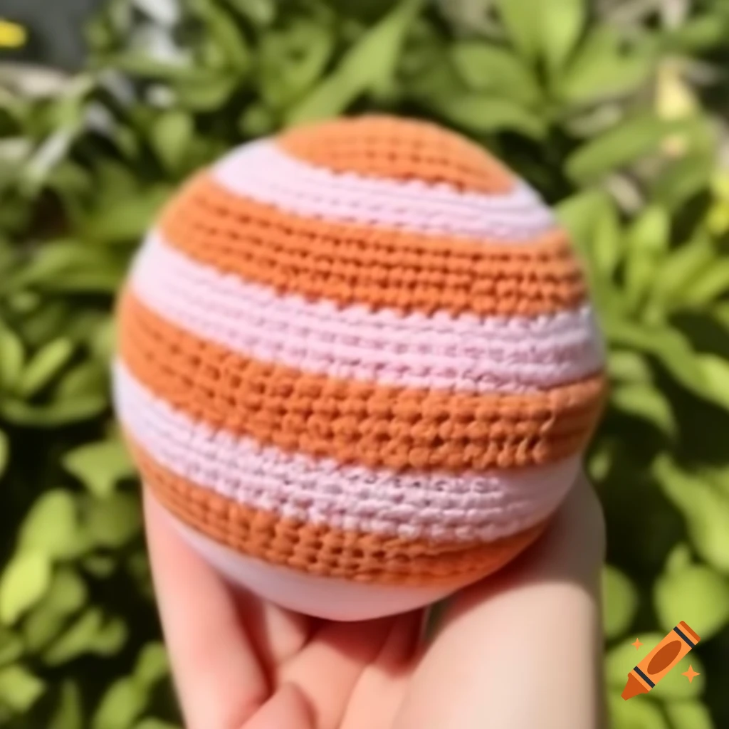 Amigurumi representation of planet Jupiter