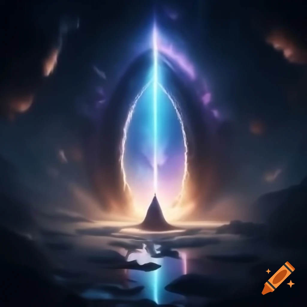 Ethereal portal entrance to the akashic records