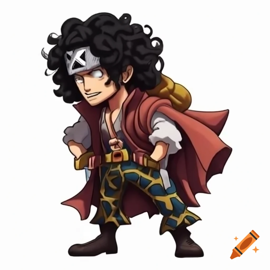 Anime-style male pirate character in hoodie and cape