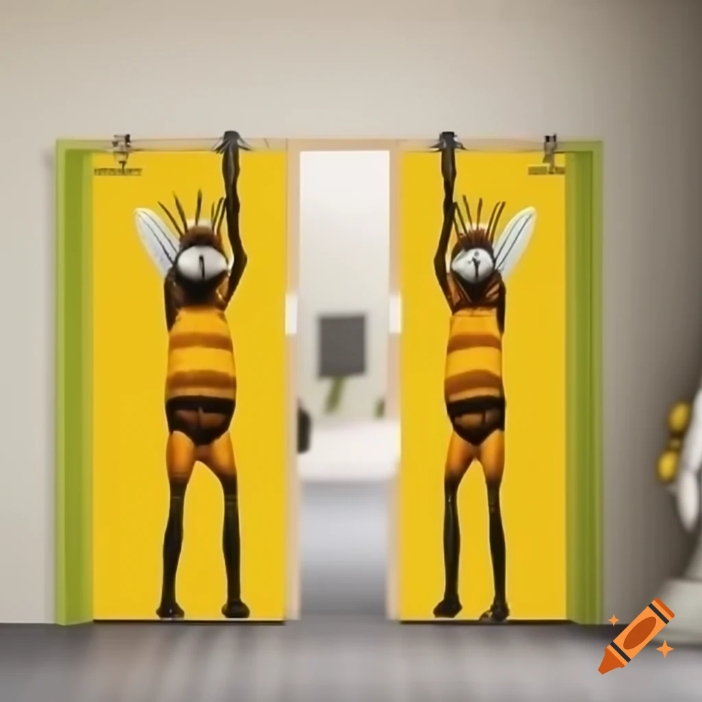two-bees-at-the-entrance-of-a-gym-on-craiyon