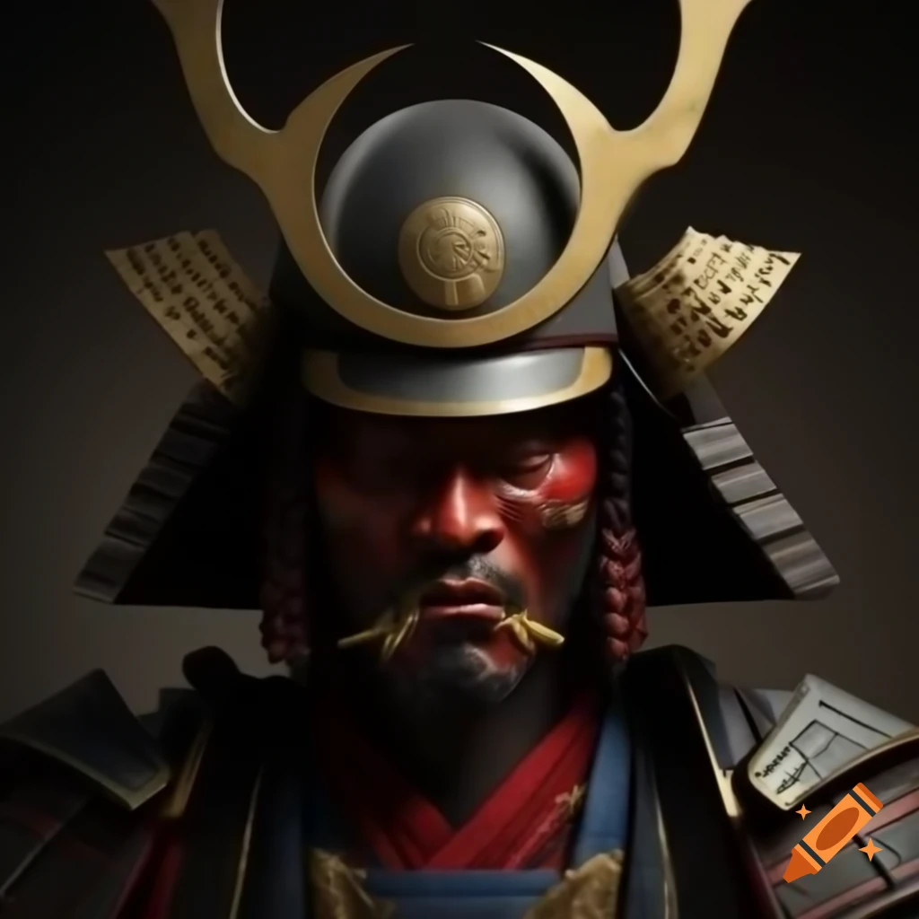 Samurai warrior in traditional armor