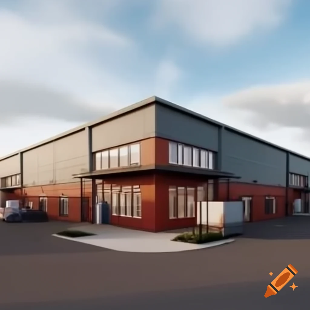 Two-story industrial warehouse structure
