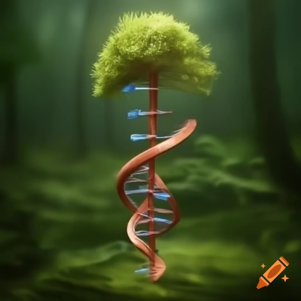 Representation of the human genome within a natural setting on craiyon