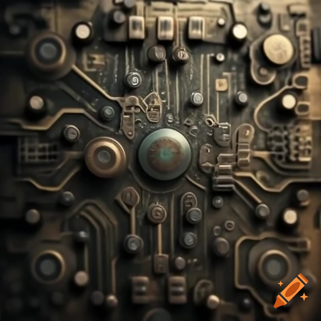 Steampunk style circuitry board design