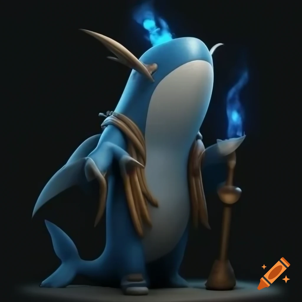 Whale-themed sorcerer character design