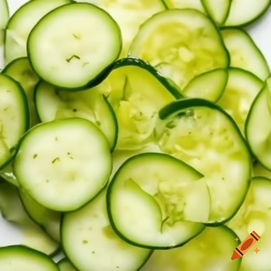 Logo with crispy cucumber slices representing a vibrant salad