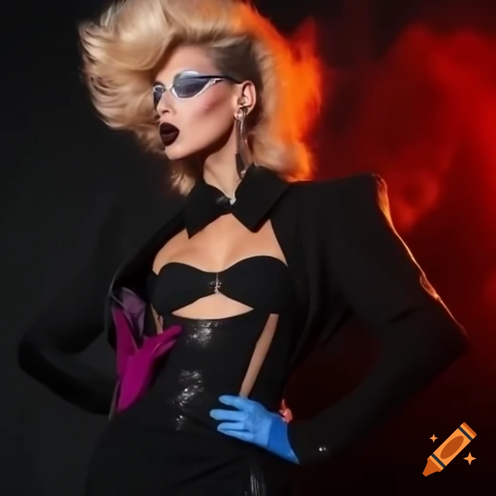 Aurora Storm in punk fashion inspired by Vivienne Westwood for Drag Race promo