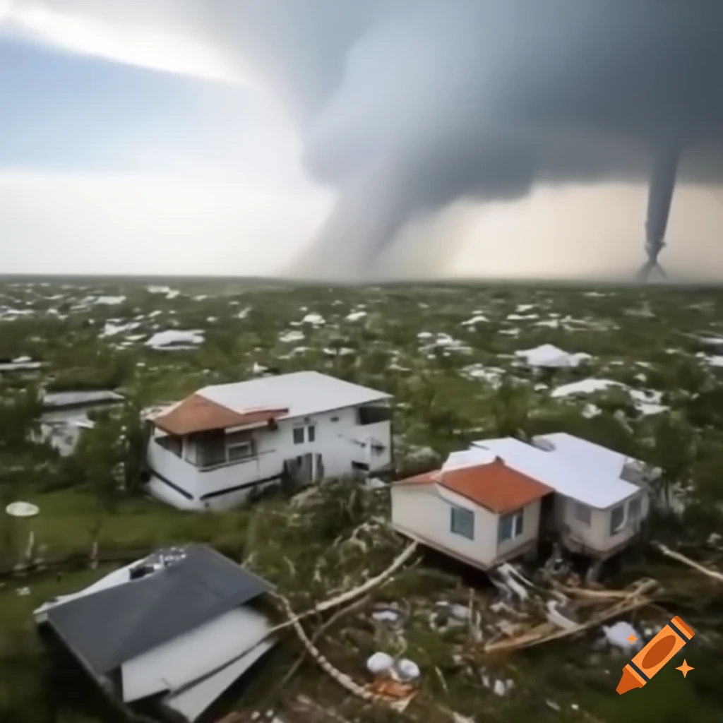 House next to hurricane with visible strong foundation