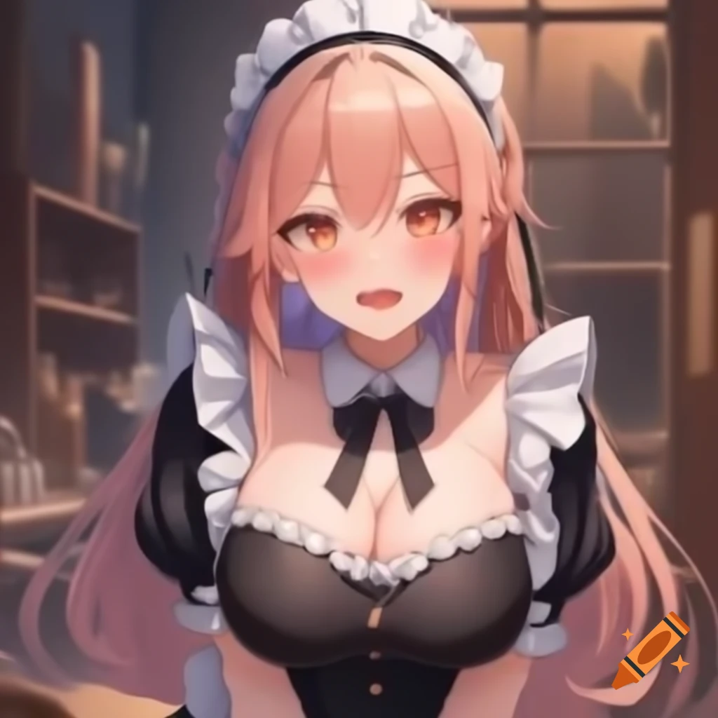 Maid character in a stylized design