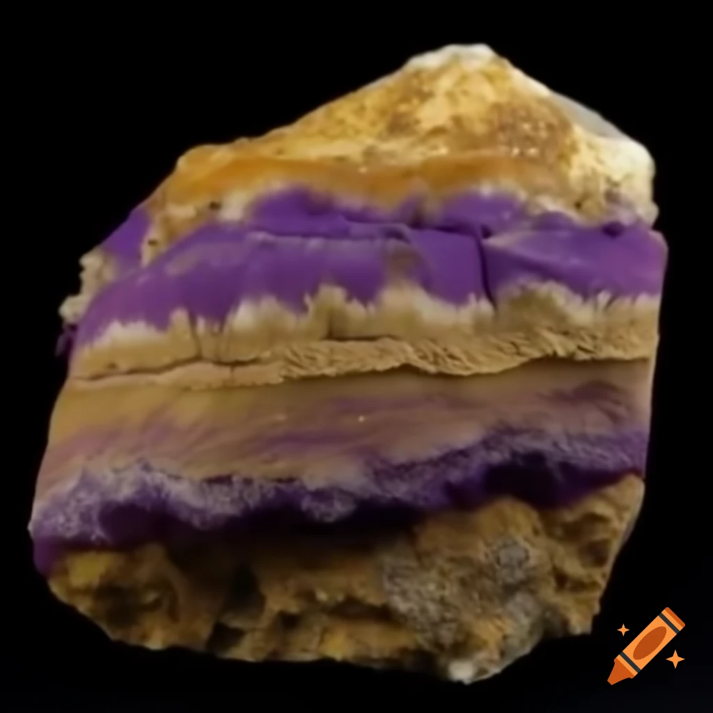 Geological layers and minerals including gold and salt depicted through earth and mountain themes