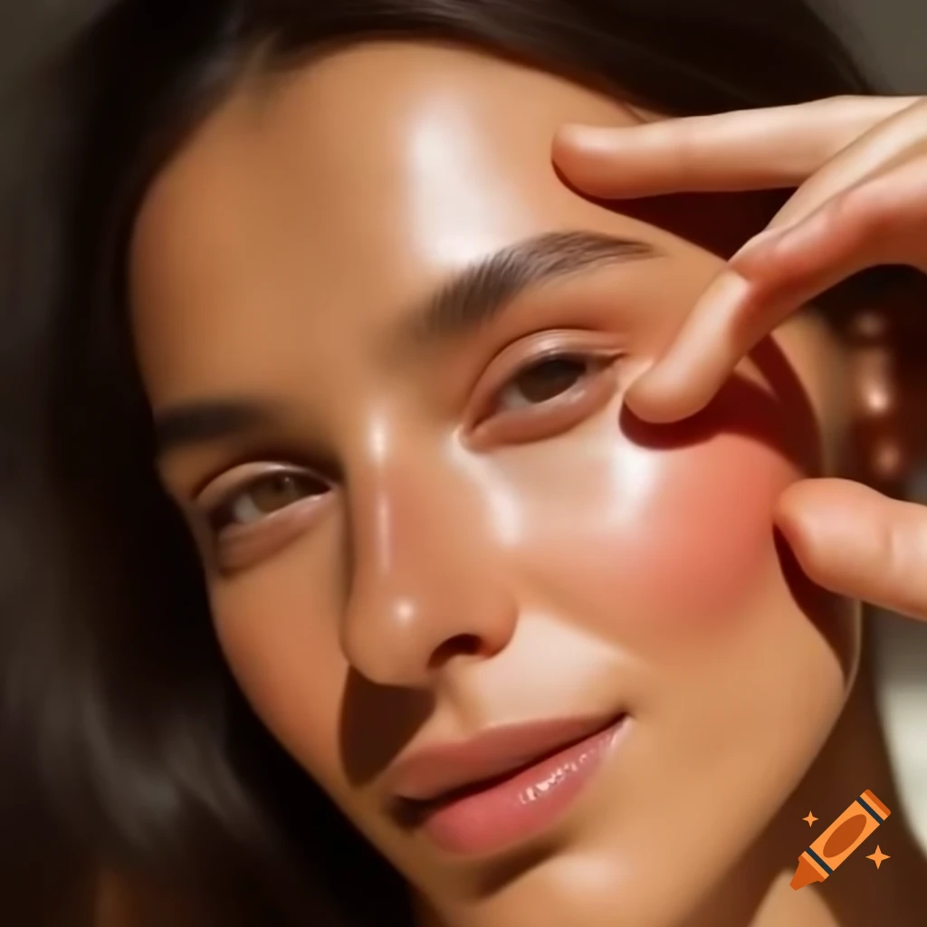 Close-up of woman from Bulgaria with radiant skin after using face sheet mask