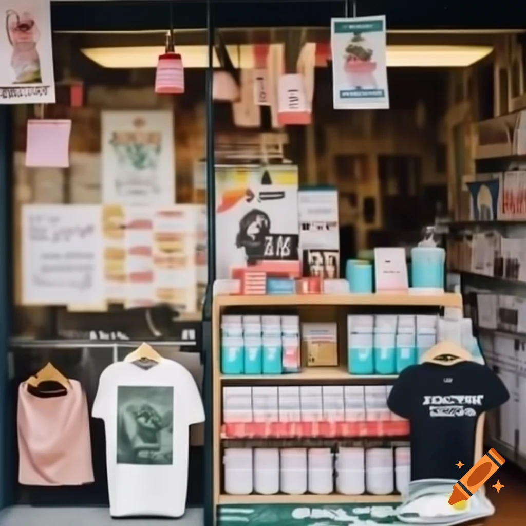 Print shop producing t-shirts, posters, and stickers