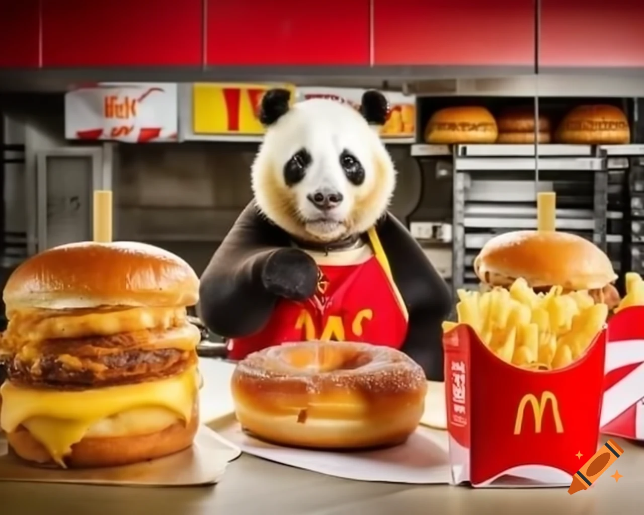 panda-bear-cooking-donuts-in-a-mcdonald-s-kitchen-with-burgers-and