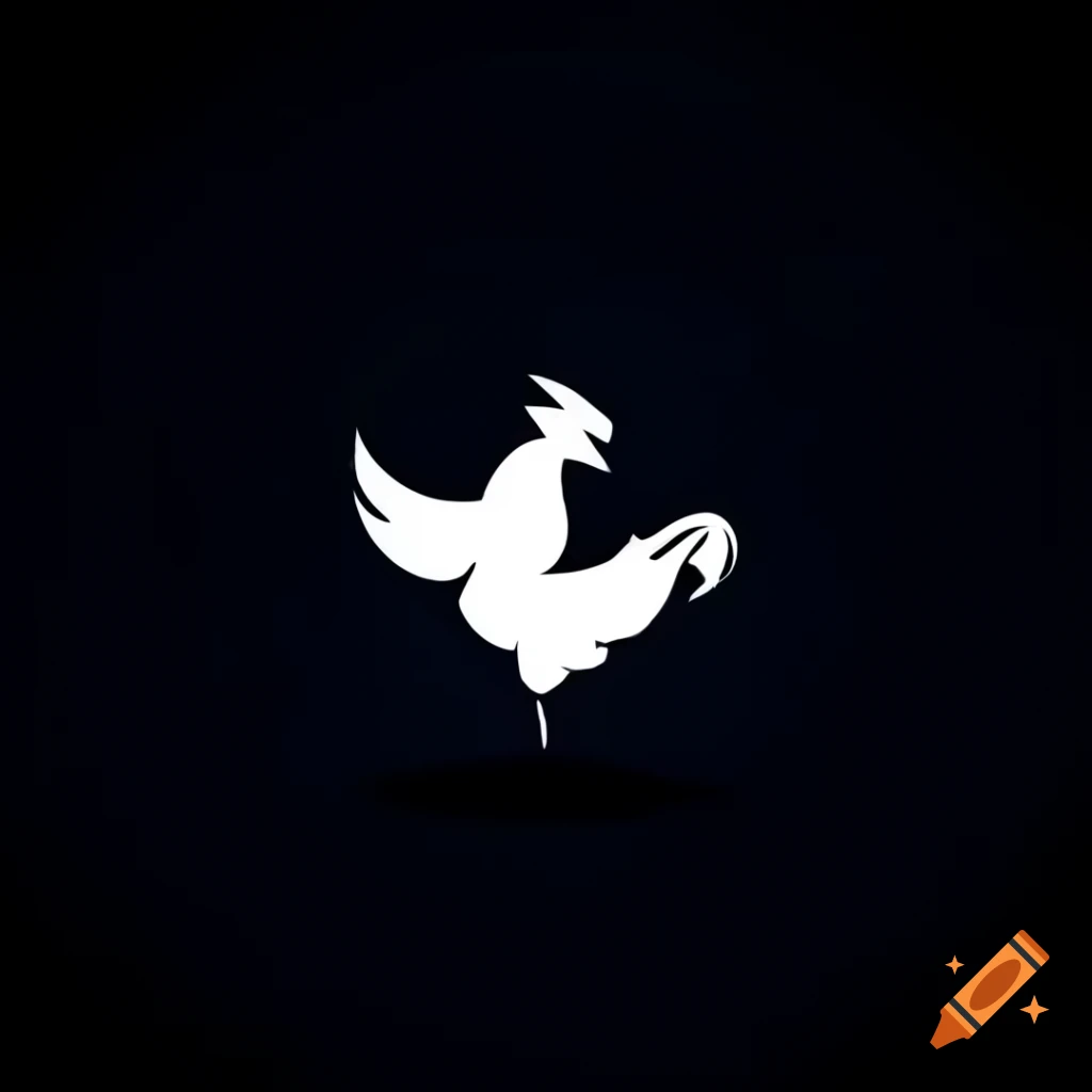 Gaming logo concept featuring a chicken holding a weapon