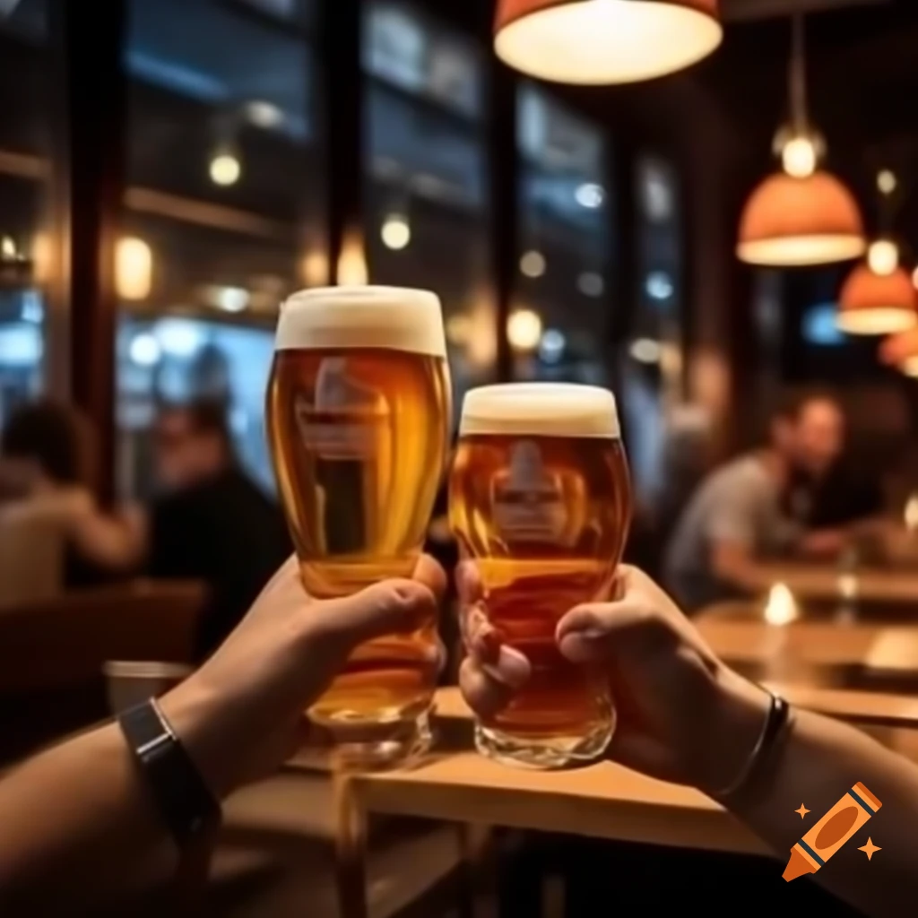 Restaurant showing football matches with beer served