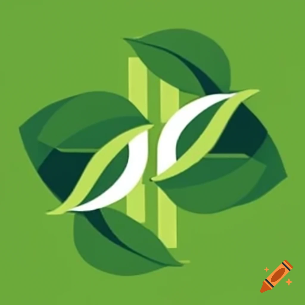 Minimalist logo for Heathcode with stylized 'H' entwined in green leaves