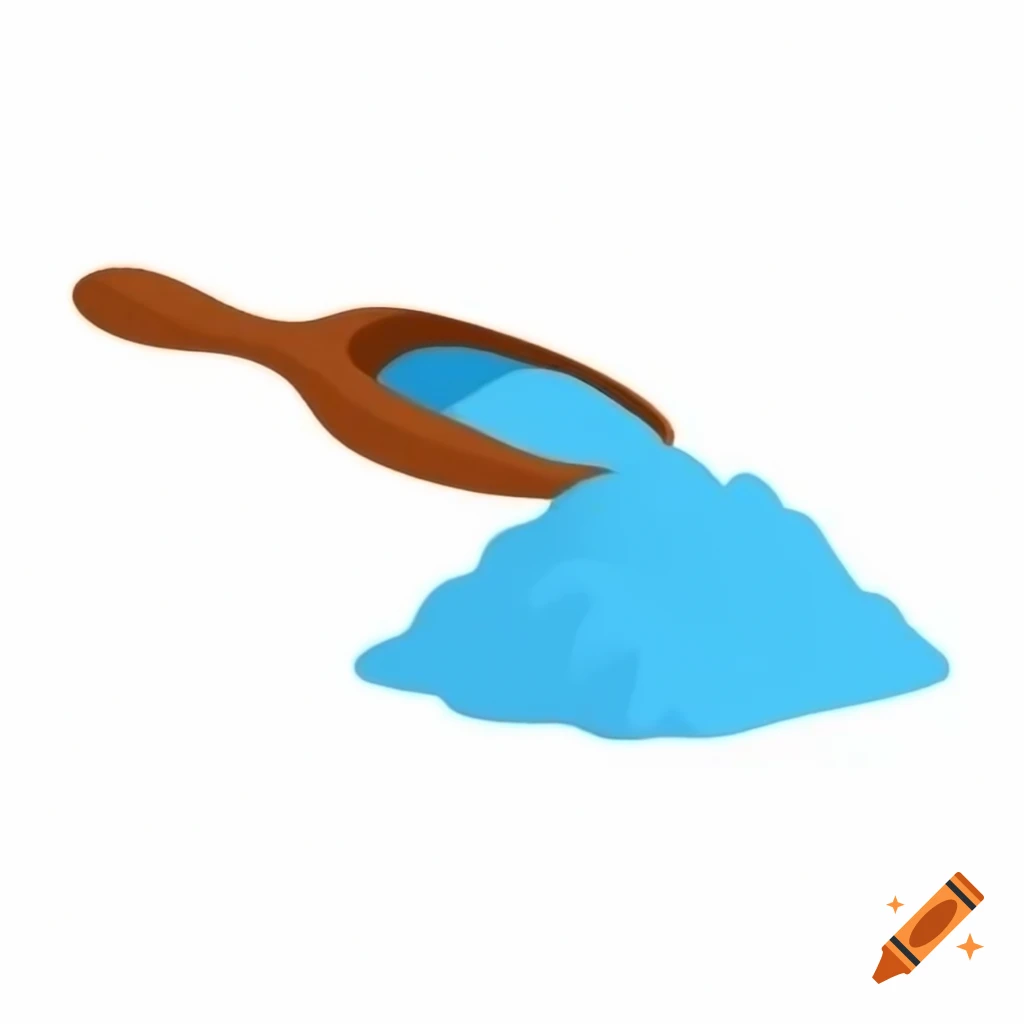 Scoop of glutamine powder on a surface