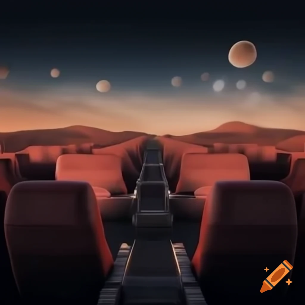 Open-air cinema set on Mars