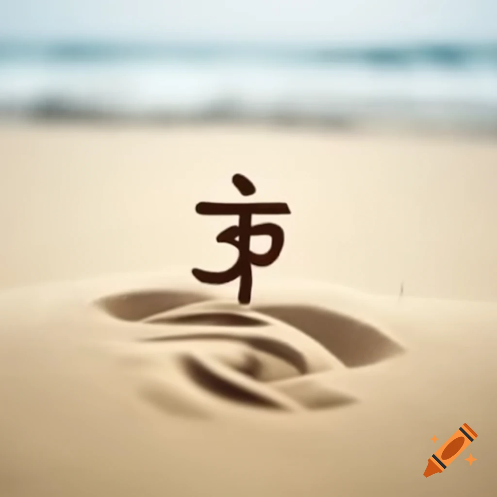 Satyam written on sandy beach