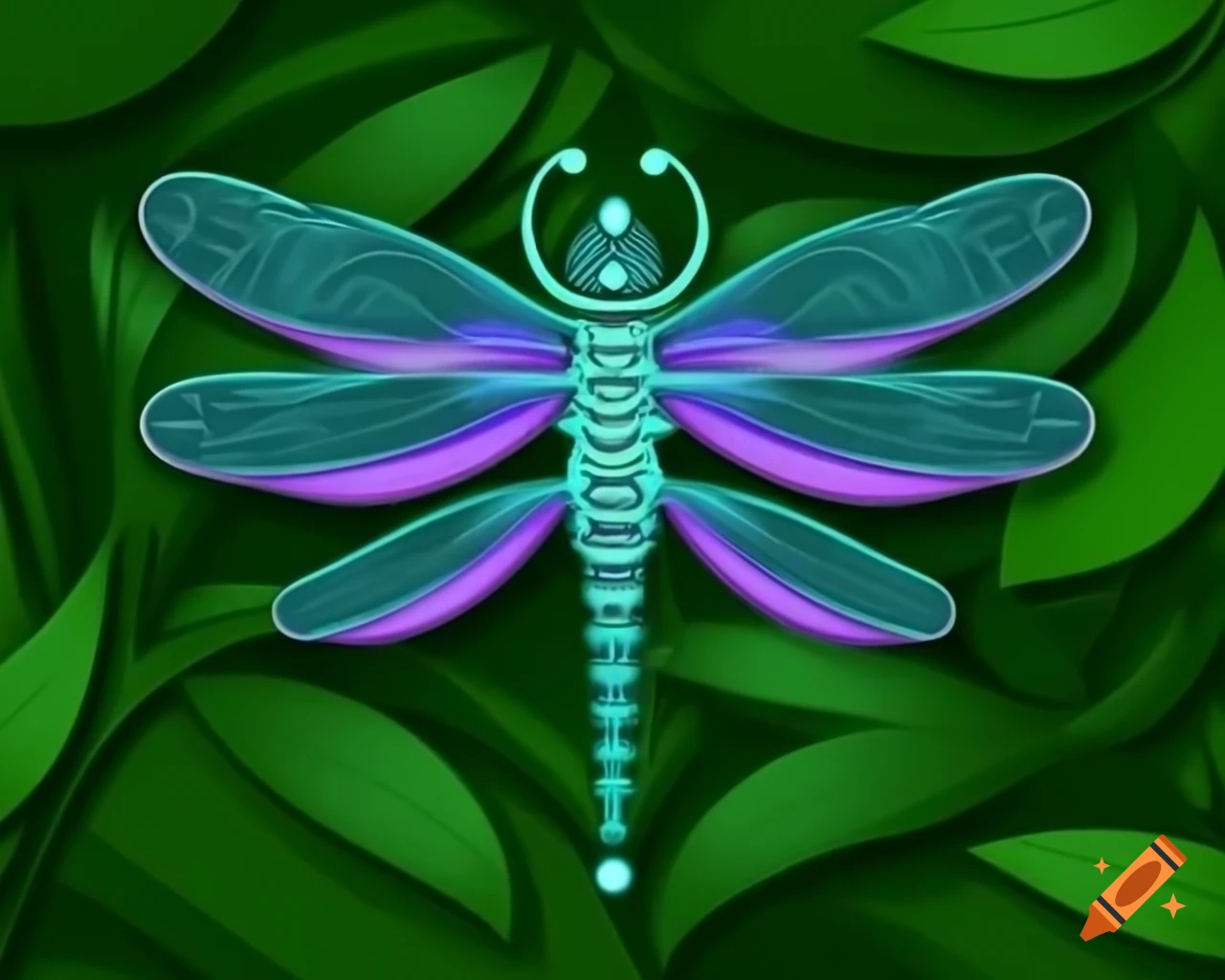 Male sylph with cerulean hair and dragonfly wings, bioluminescent skin patterns
