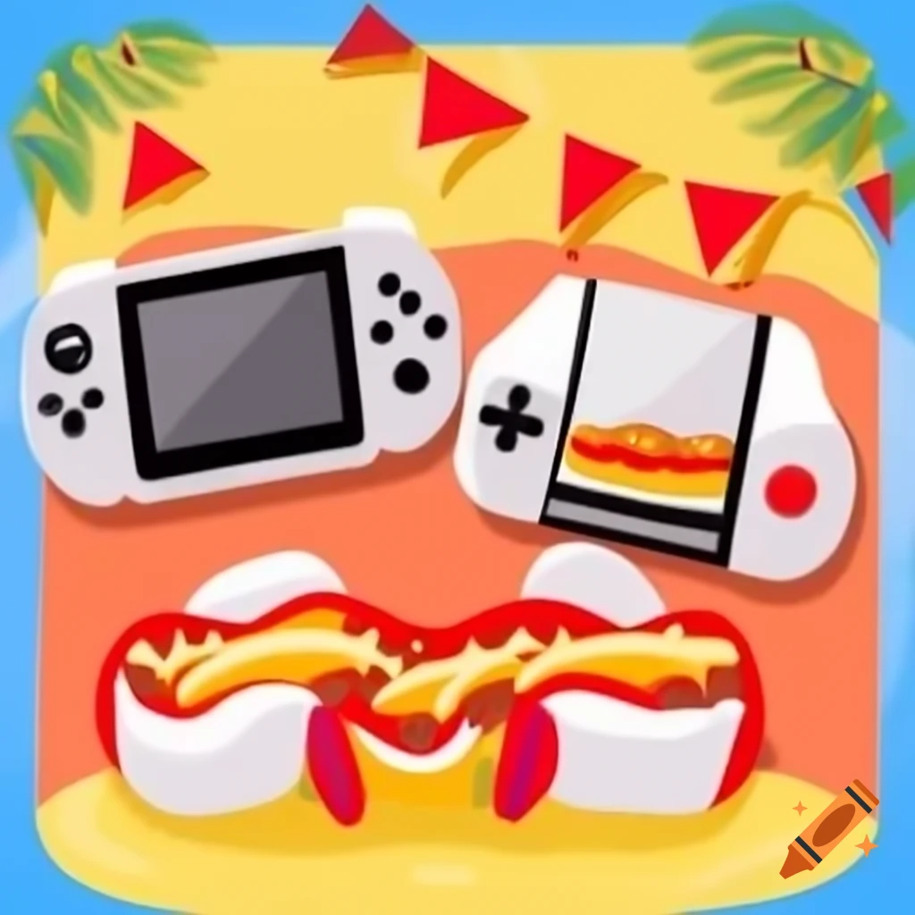 Videogames and hot dogs themed birthday party