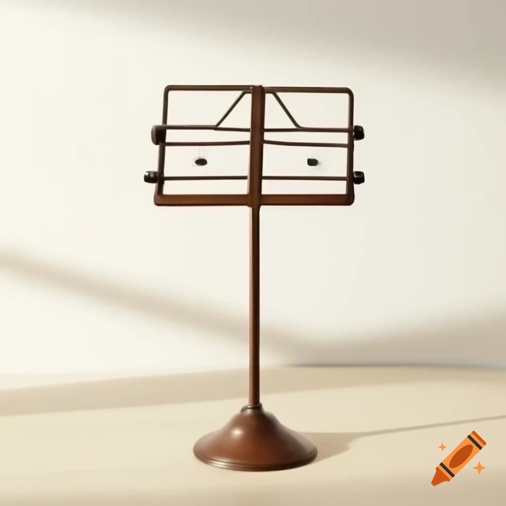 Antique music stand with smooth background