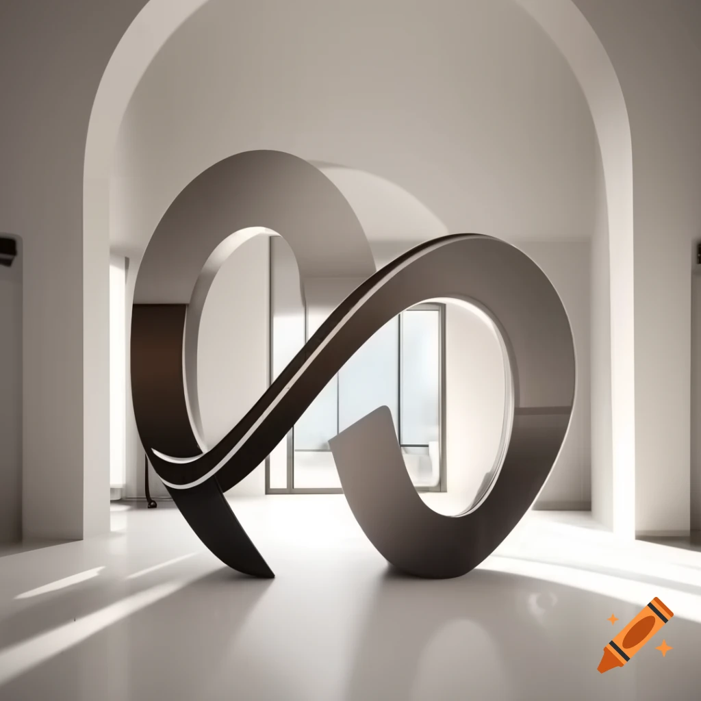 Stylish monogram of intertwined initials 'A' and 'D' in abstract design