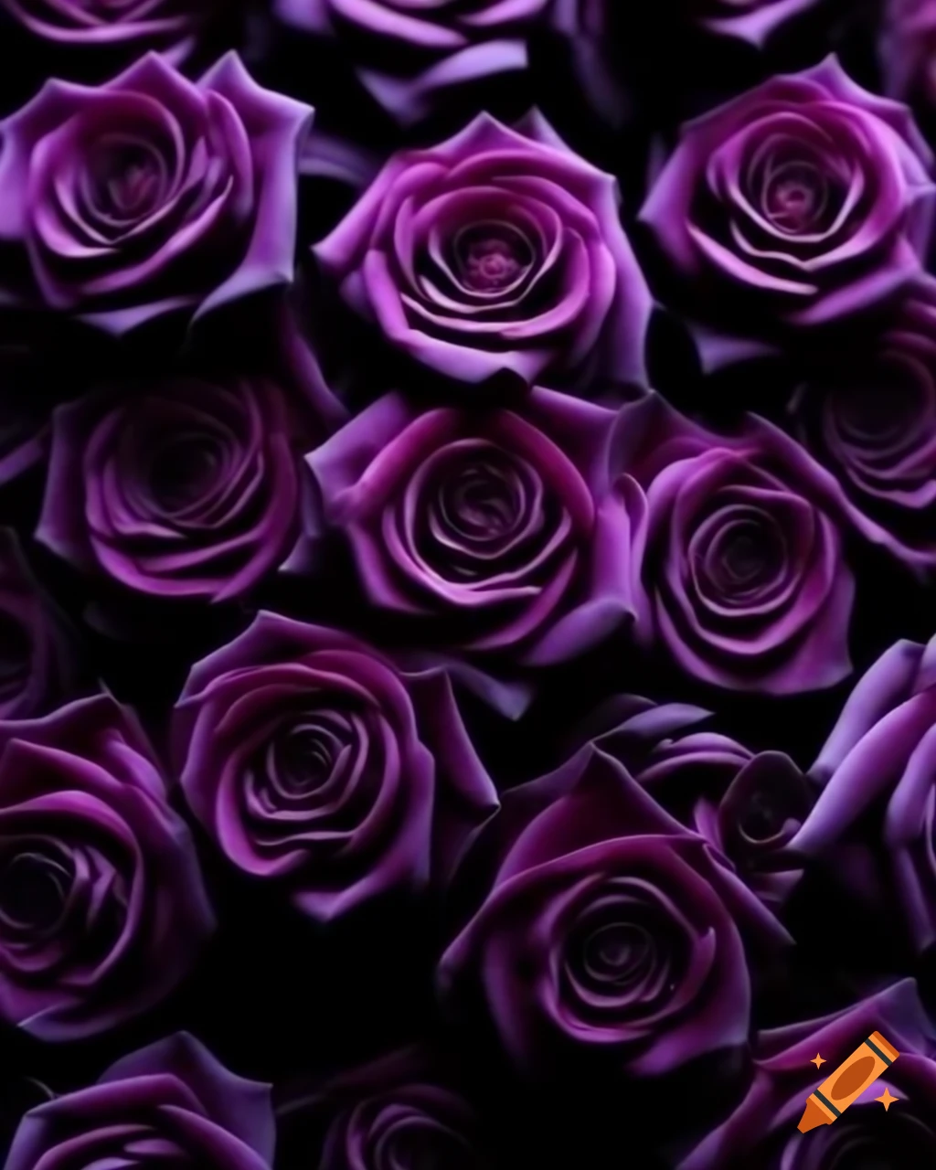Dark purple soft velvet flowers in a close-up arrangement