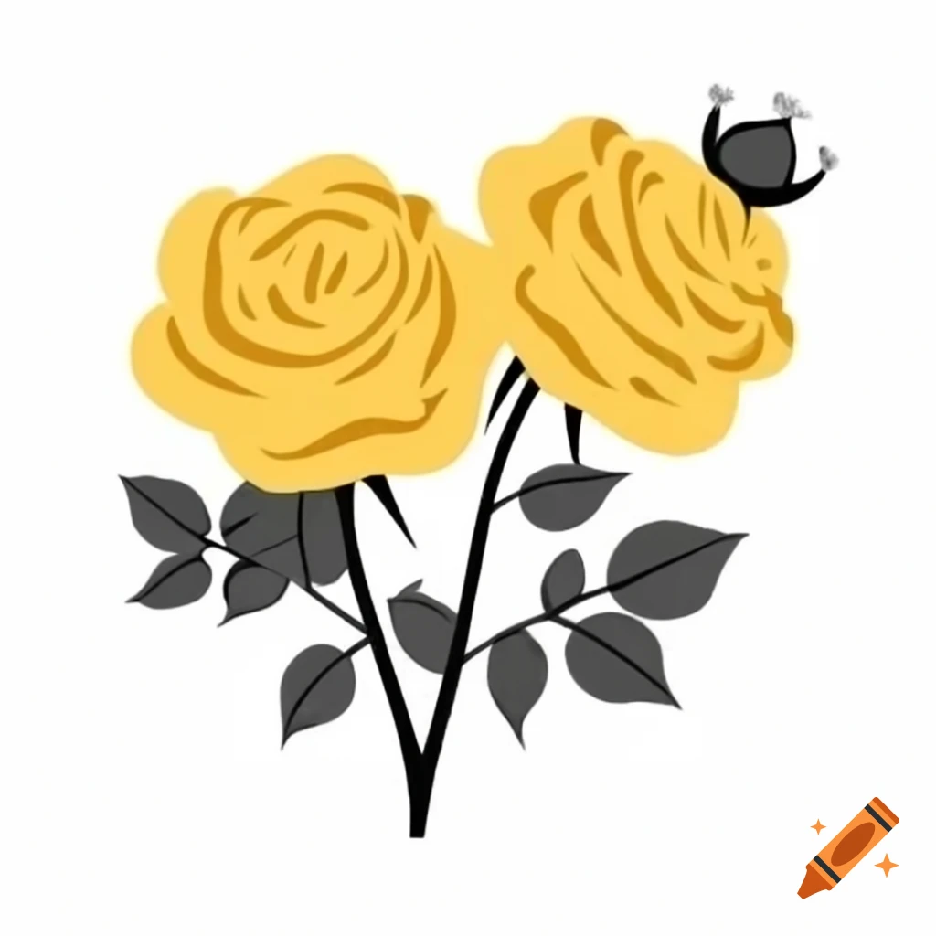 Gothic-themed yellow roses