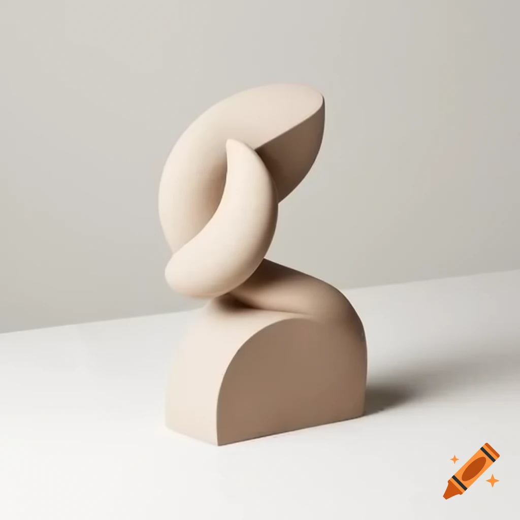 Minimalist clay sculpture design