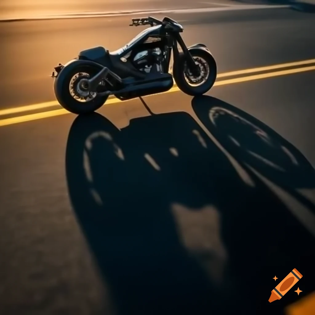 Motorcycle named Shadow cruising on open road