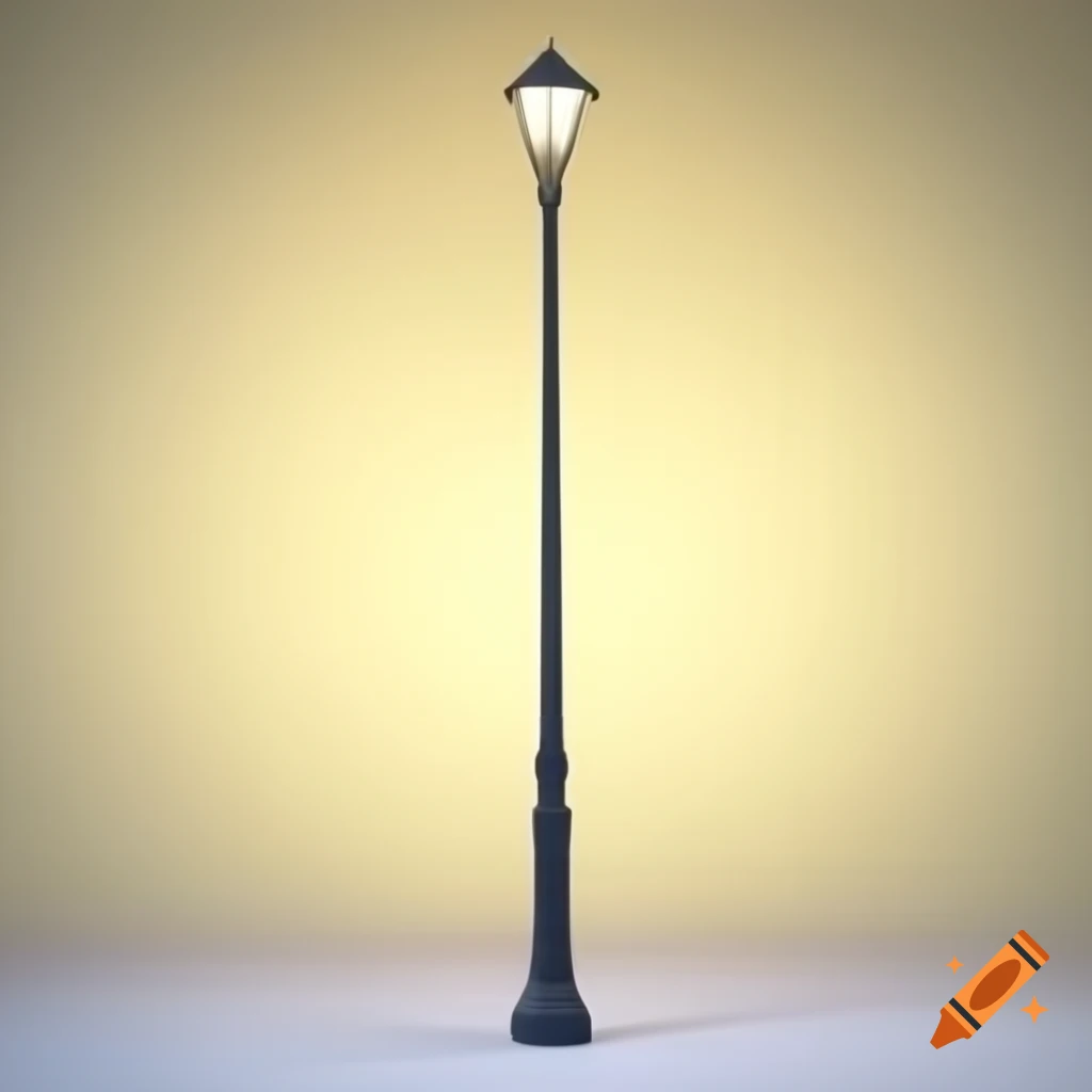 Elegant street lamp design on smooth background