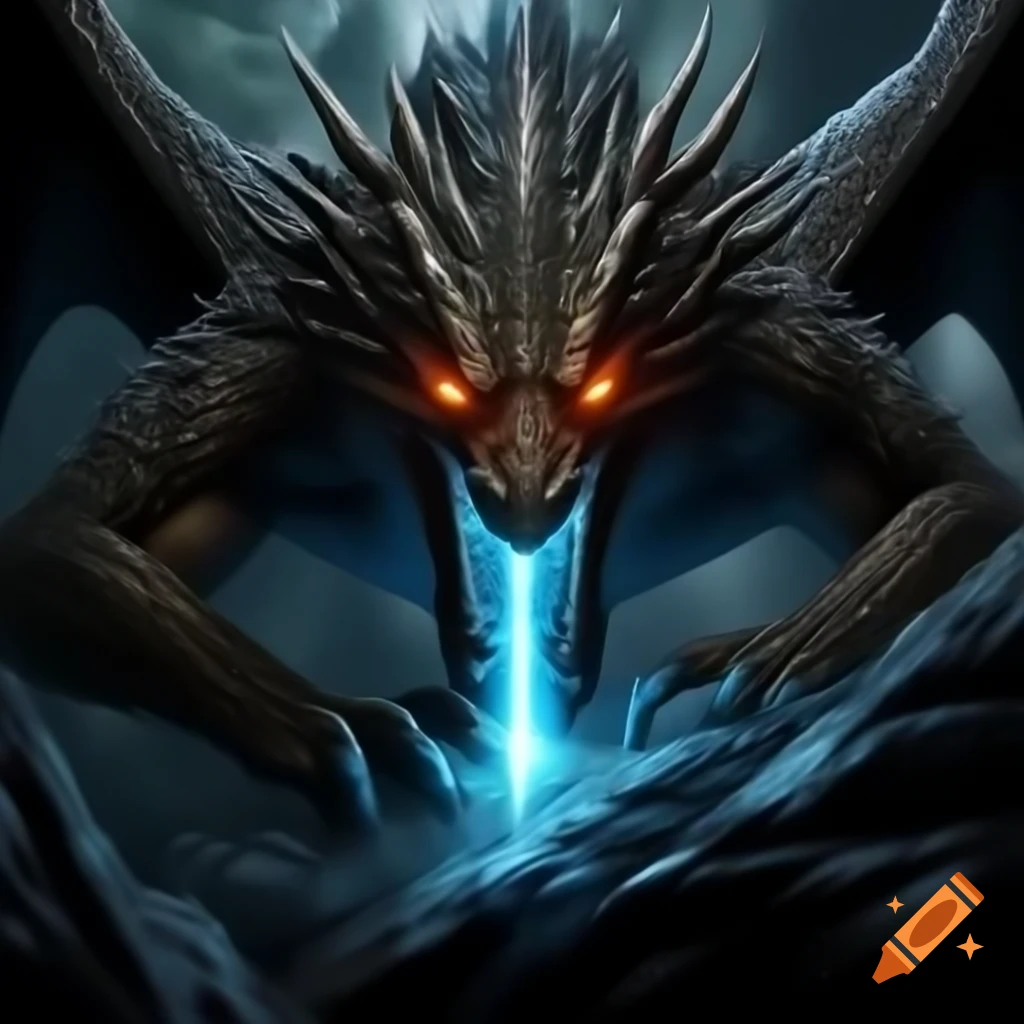 Dragon unleashing a powerful laser breath