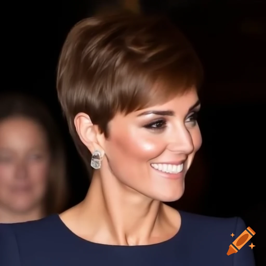 Catherine Middleton showcases a bold short pixie cut highlighting her features