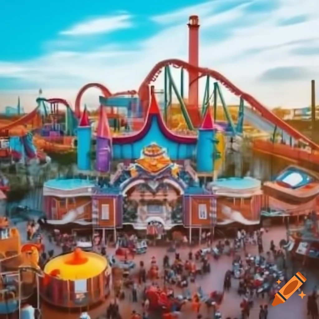 Exciting theme park with various attractions and rides