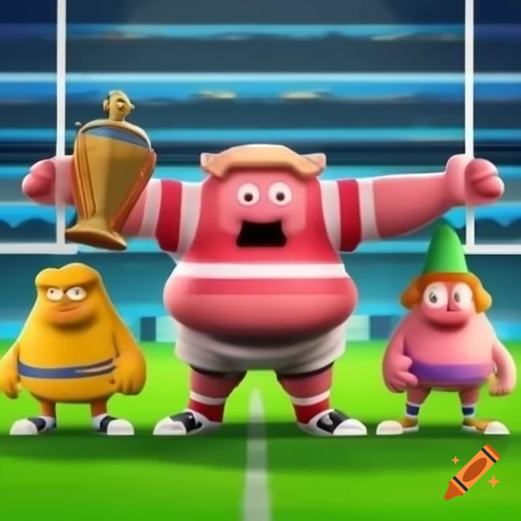 Height comparison chart featuring animated characters in 2d art on craiyon