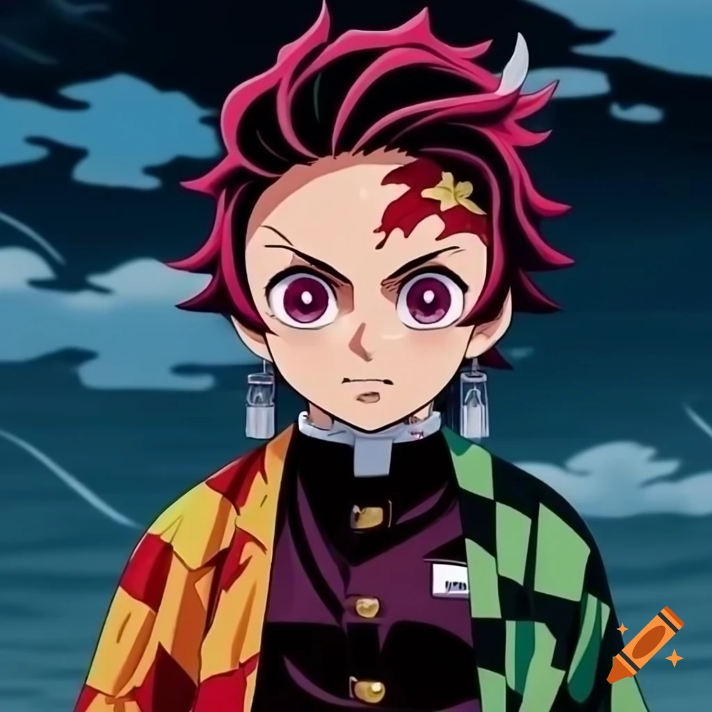 Tanjiro from Demon Slayer depicted in a real-world setting