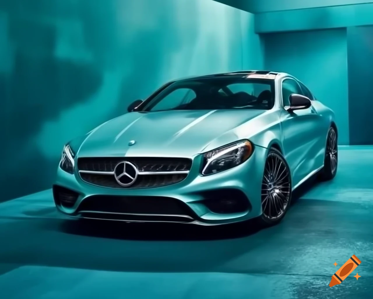 2017 Mercedes S65 coupe in pastel teal color