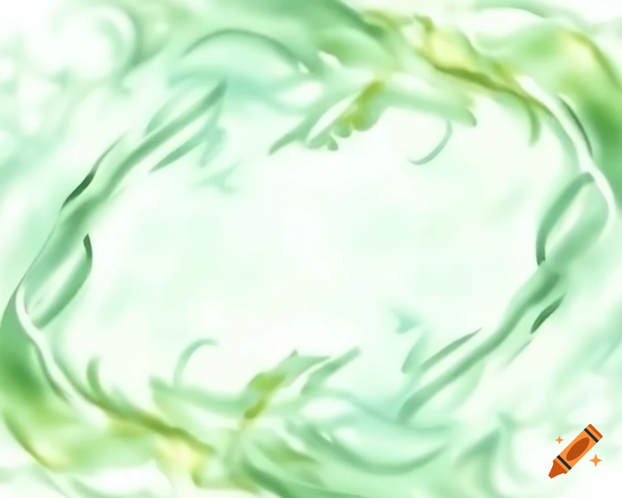 Swirling green fairy dust with gold and silver highlights in storybook style